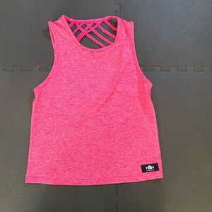Wodbottom pink open back tank top, M
